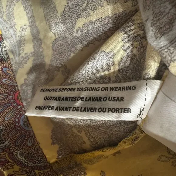 J. Crew Collection Tie-Neck Cotton Poplin Top in Ratti Golden Paisley XL - Picture 10 of 13